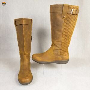 Columbia Lisa 1703481256 Western Boots Brown Waterproof Side Zip Women's Sz 7.5
